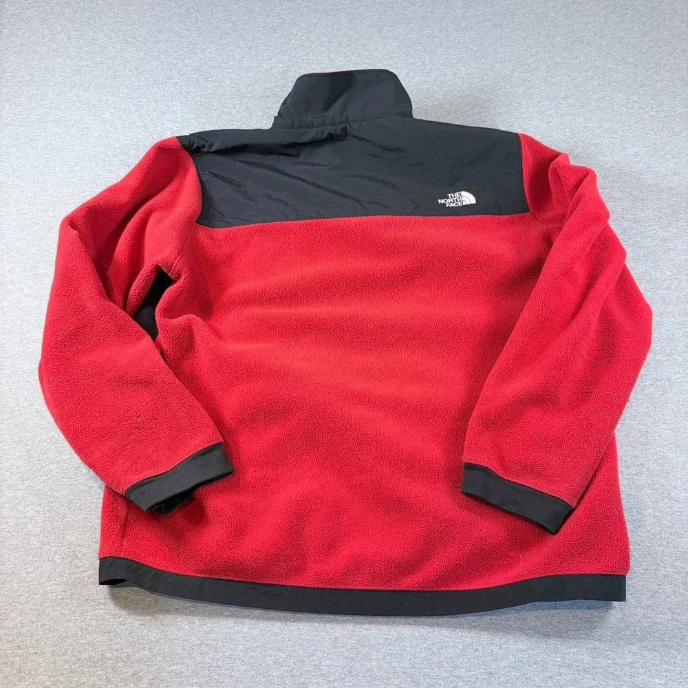 The North Face Denali Fleece Jacket Mens XL Red Black Full Zip Polartec Coat